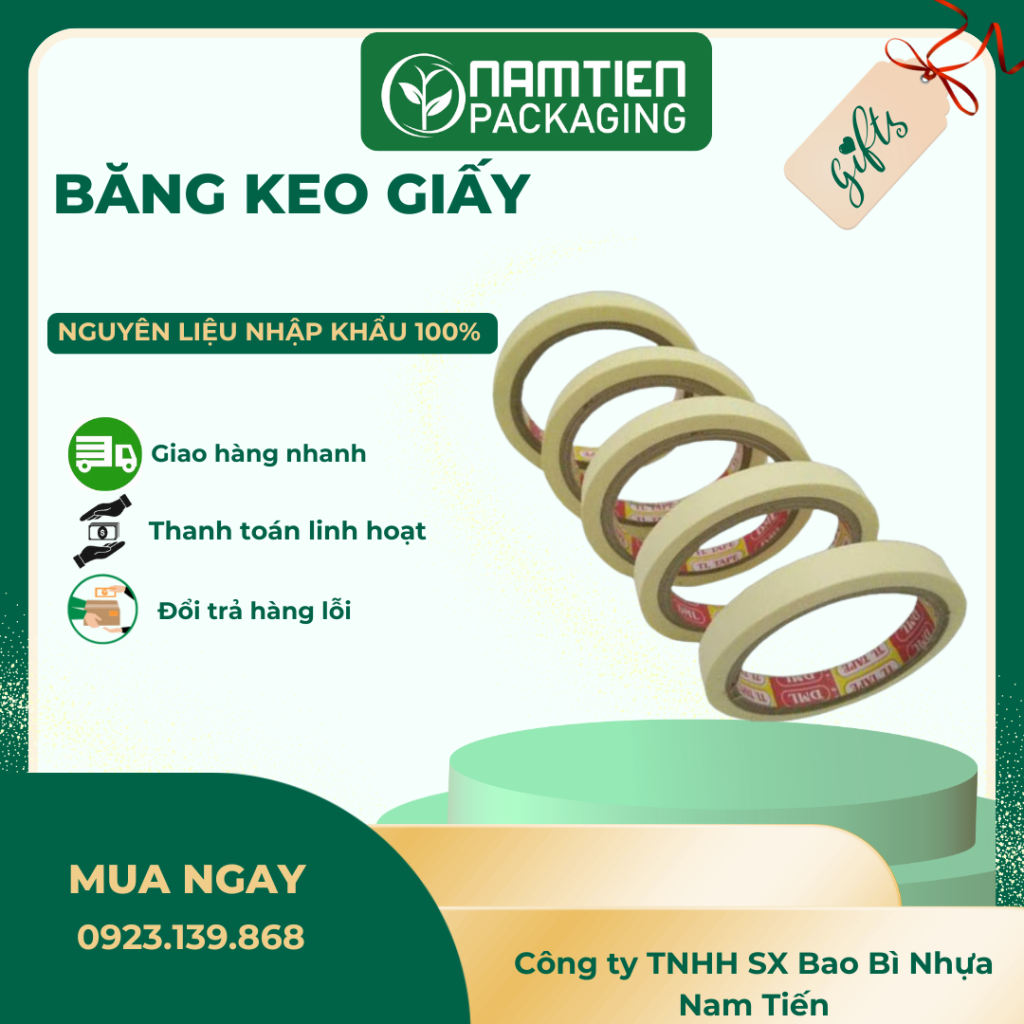 Băng keo giấy giá rẻ tại Bình Dương