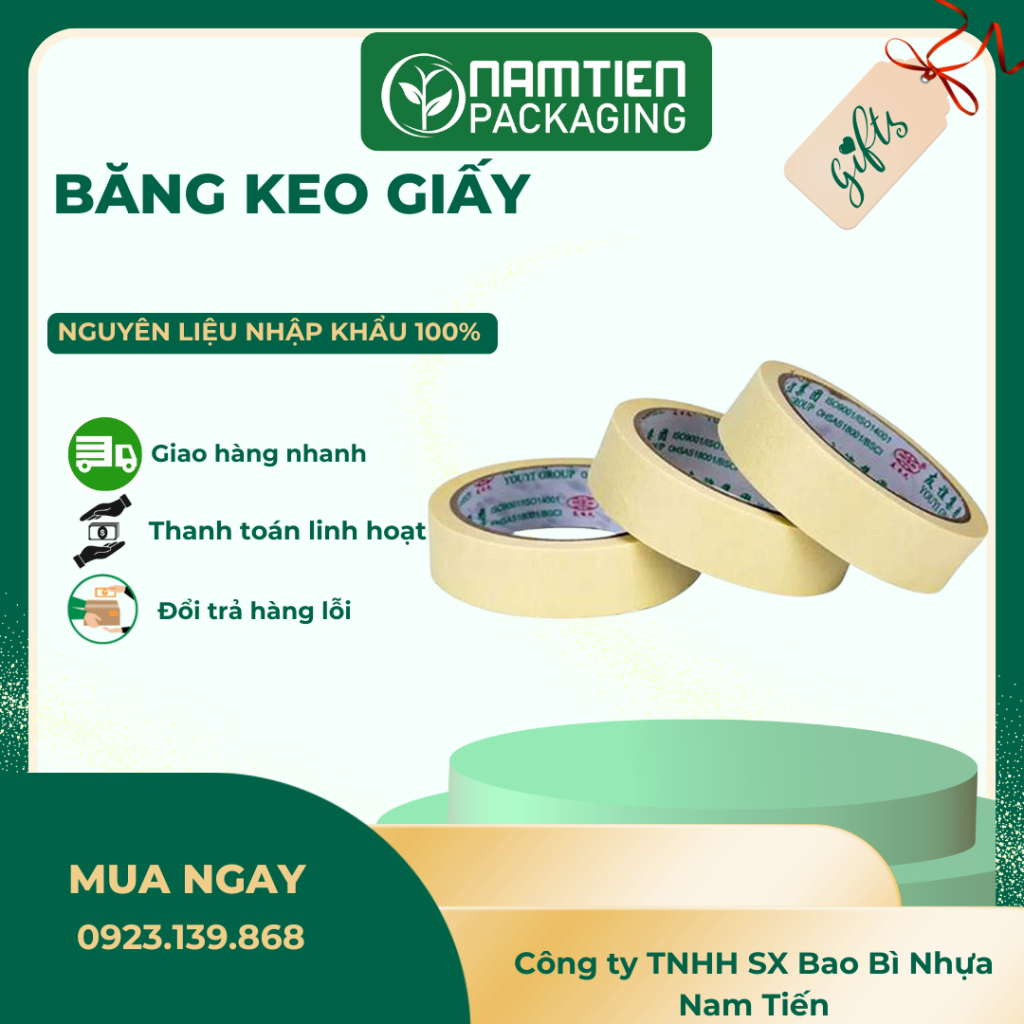 băng keo giấy giá rẻ tại Bình Dương